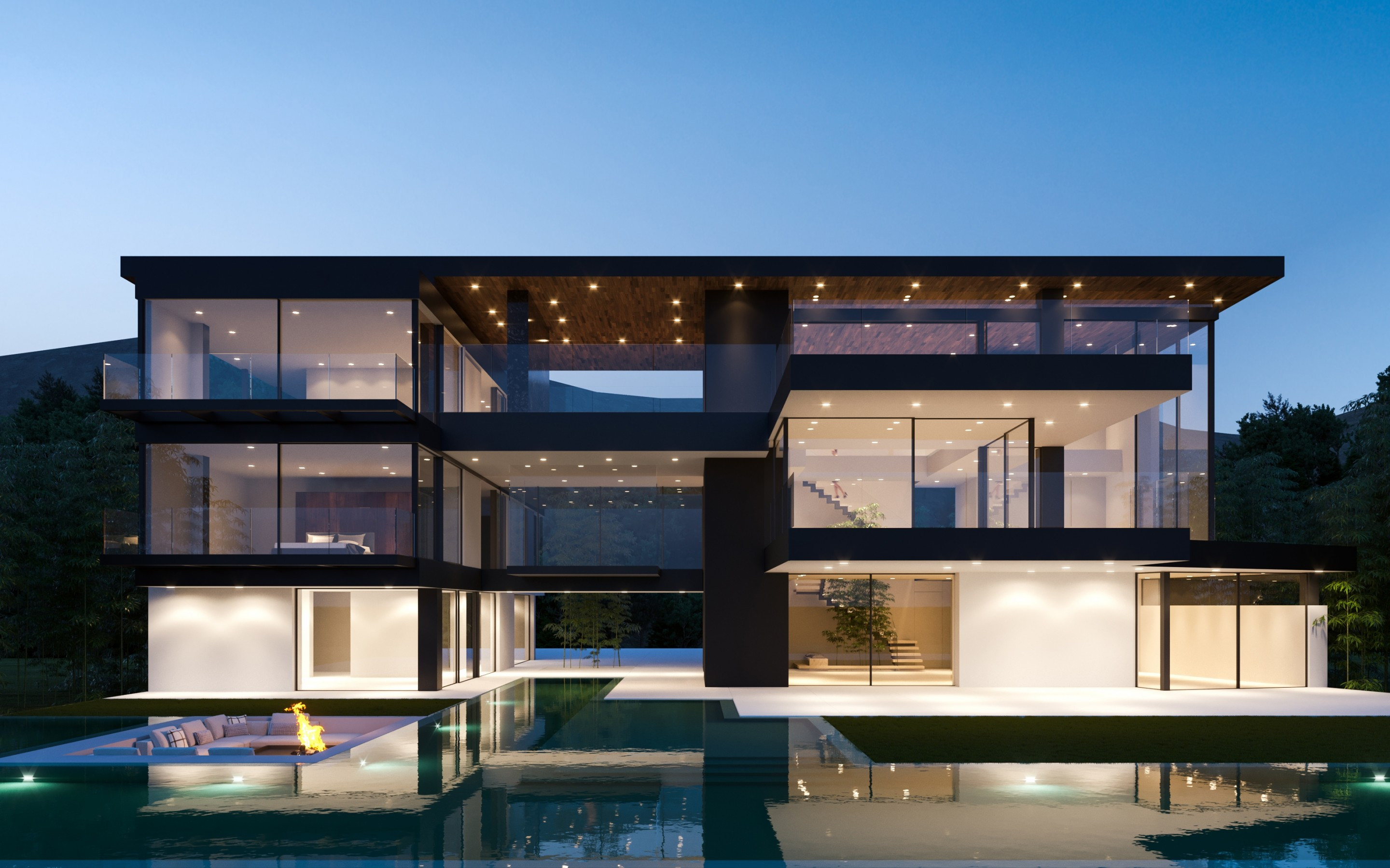 Download 2880x1800 Modern Architecture, House, Mansion Wallpaper for MacBook Pro 15 inch