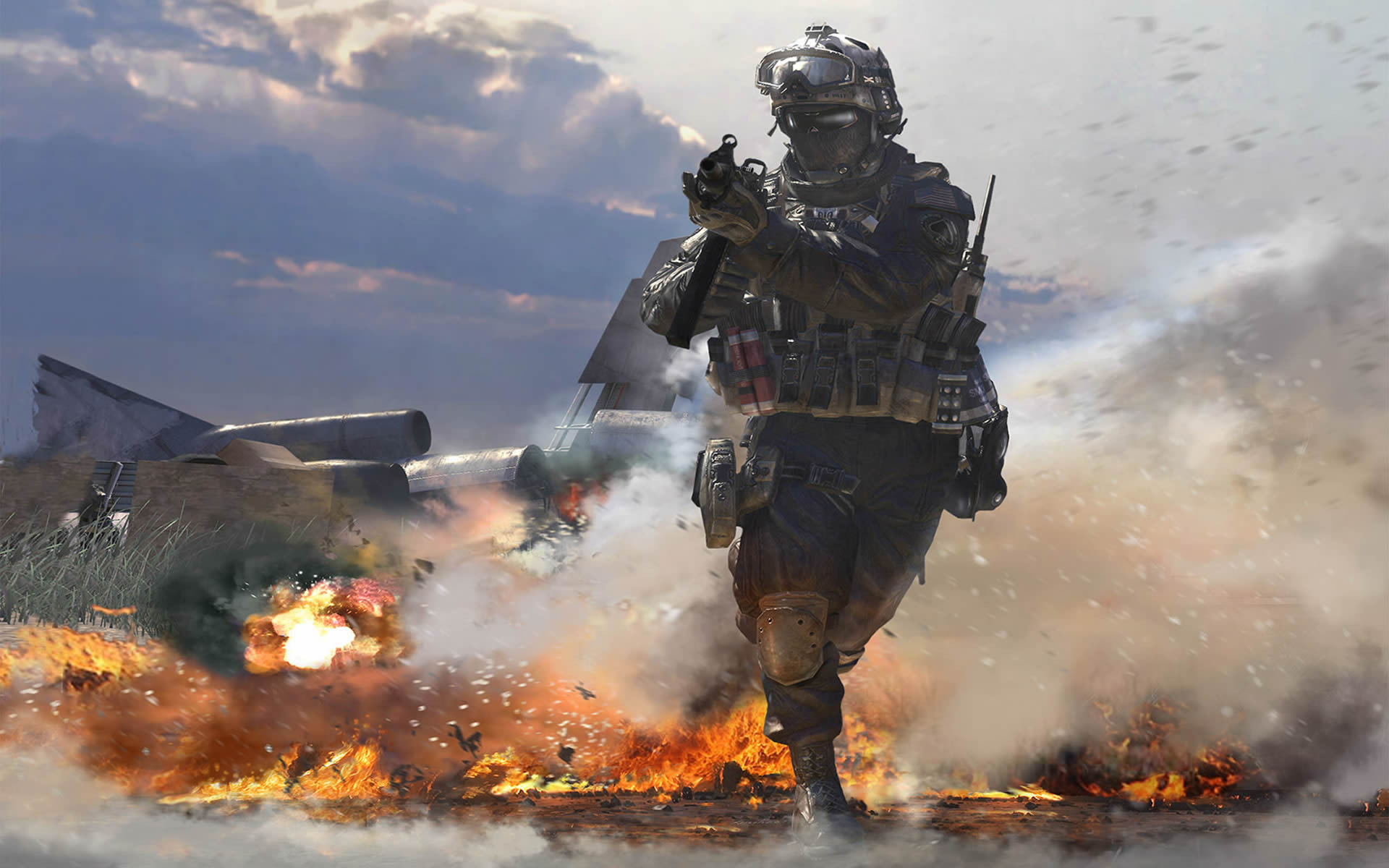 Running And Gunning Of Duty Modern Warfare 2 Wallpaper
