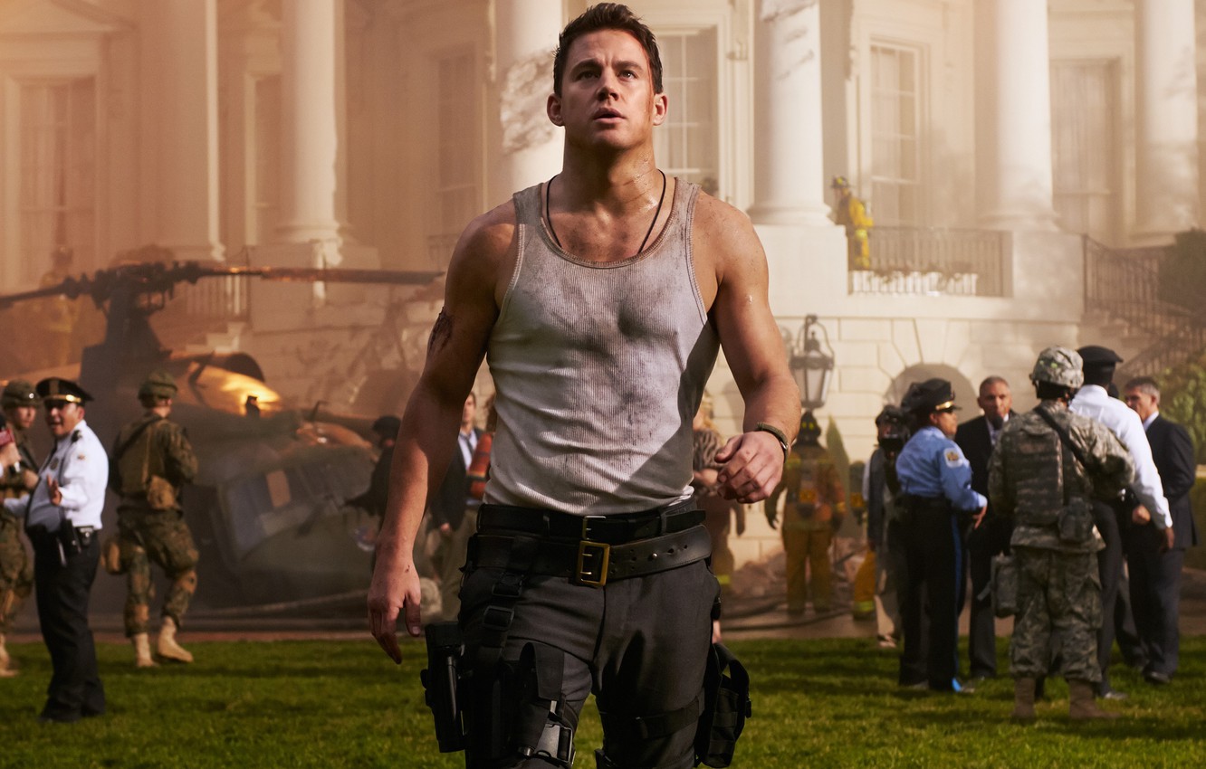 Wallpaper look, pose, figure, Channing Tatum, Channing Tatum, White House Down, The storming of the White house, John Cale image for desktop, section фильмы