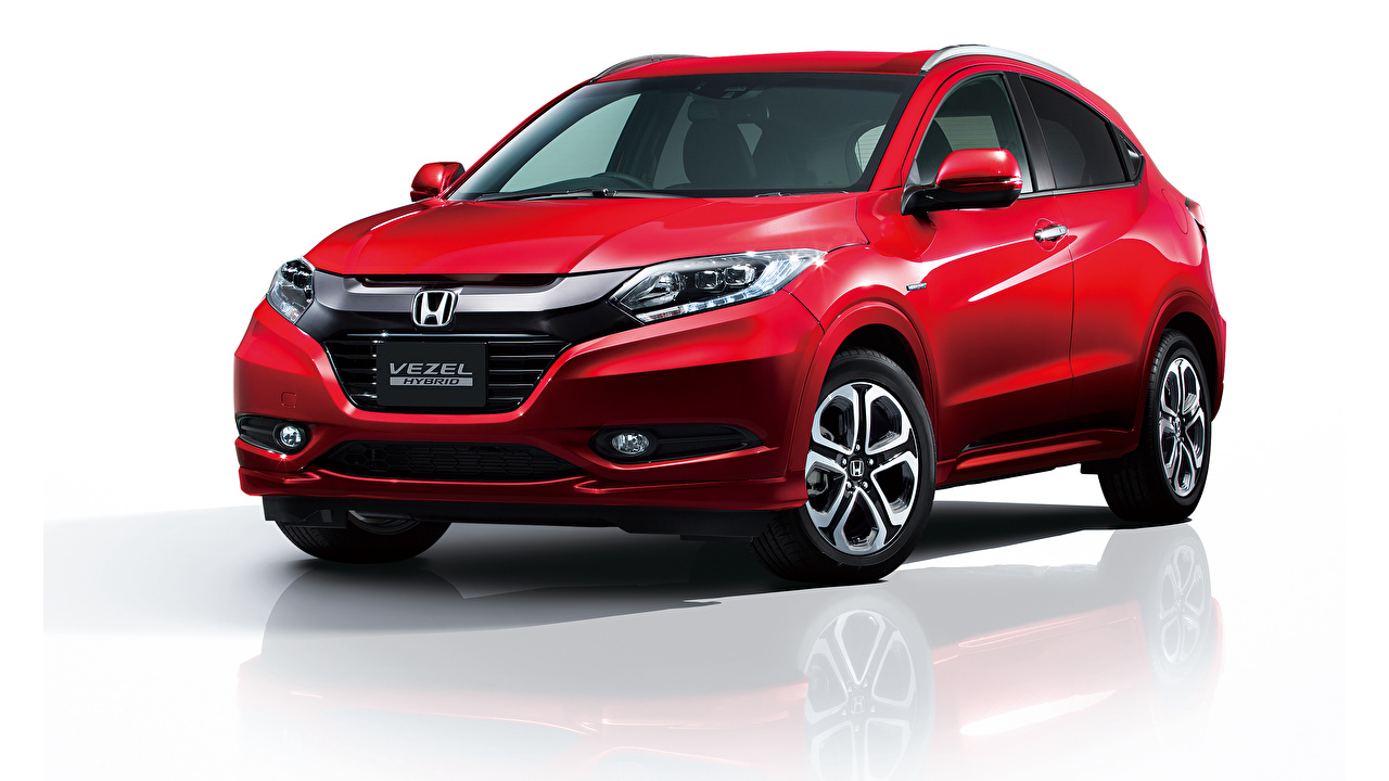 Desktop Wallpaper Honda Vezel 2014 Hybrid Hybrid vehicle Red Cars