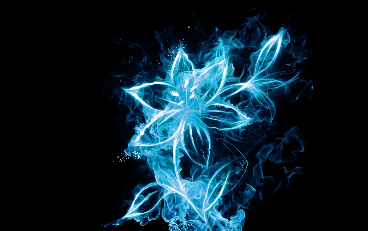 Blue Abstract Flower Wallpapers Wallpaper Cave