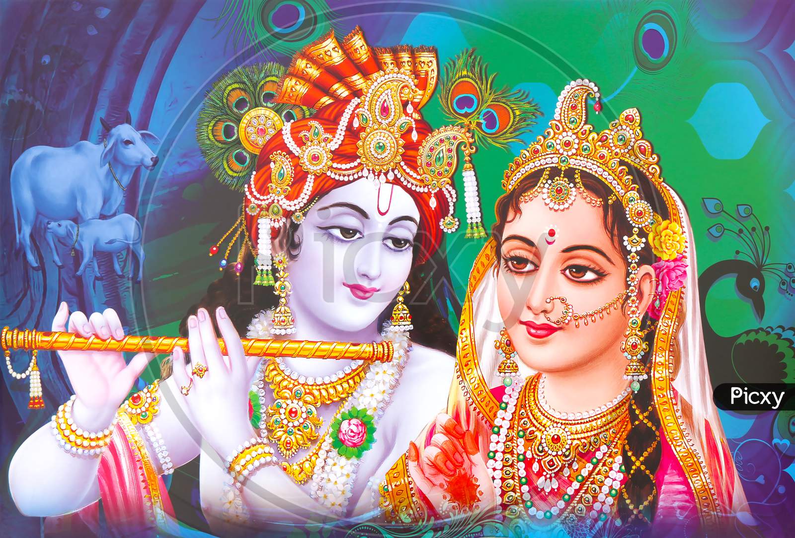 Image Of Hindu Lord Radha Krishna Texture Wallpaper Background FO677525 Picxy
