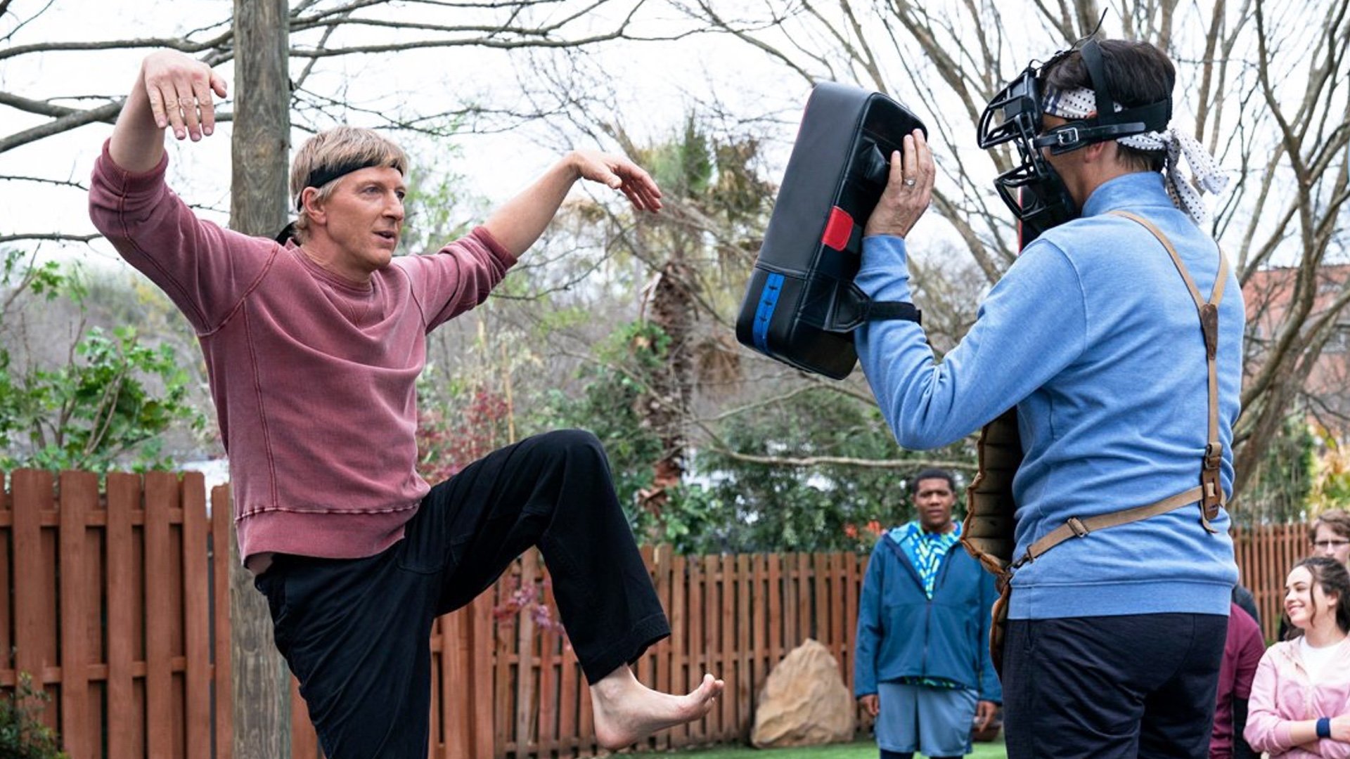 First Look Photo of COBRA KAI Season 4 Johnny Attempting the Crane Kick
