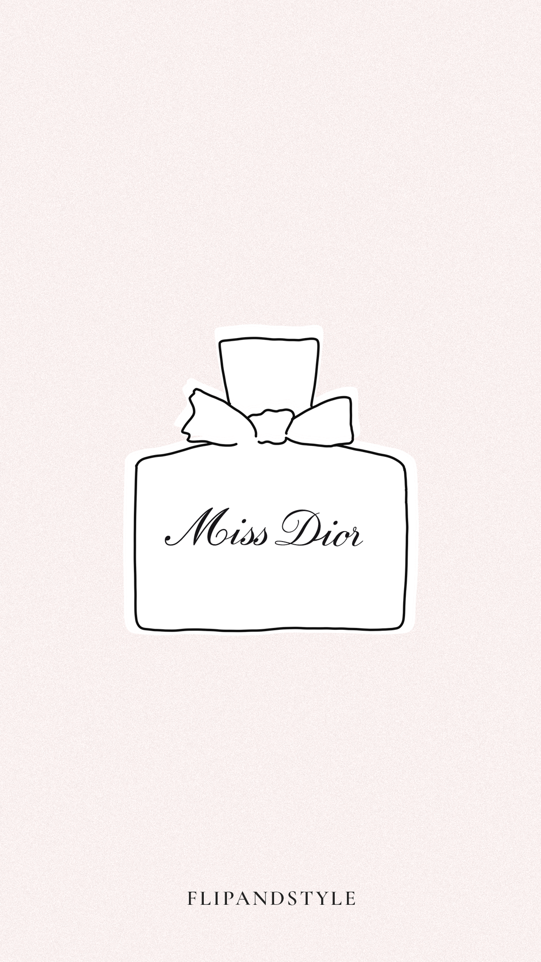 Wallpaper Dior Logo Rose