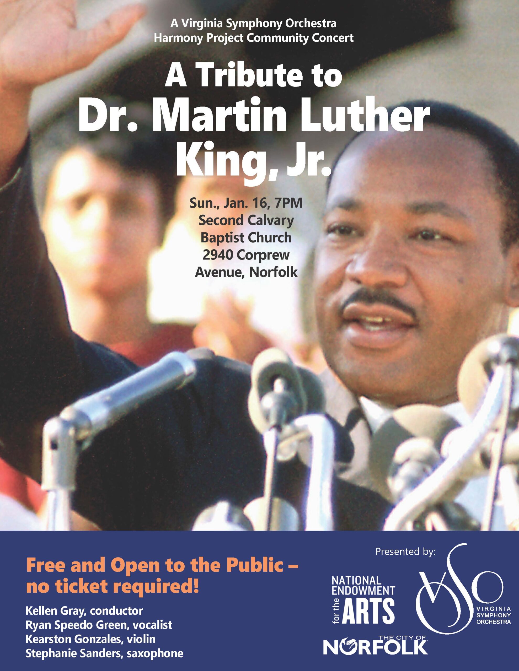 A Tribute To Dr. Martin Luther King, Jr. • 1 16 Symphony Orchestra