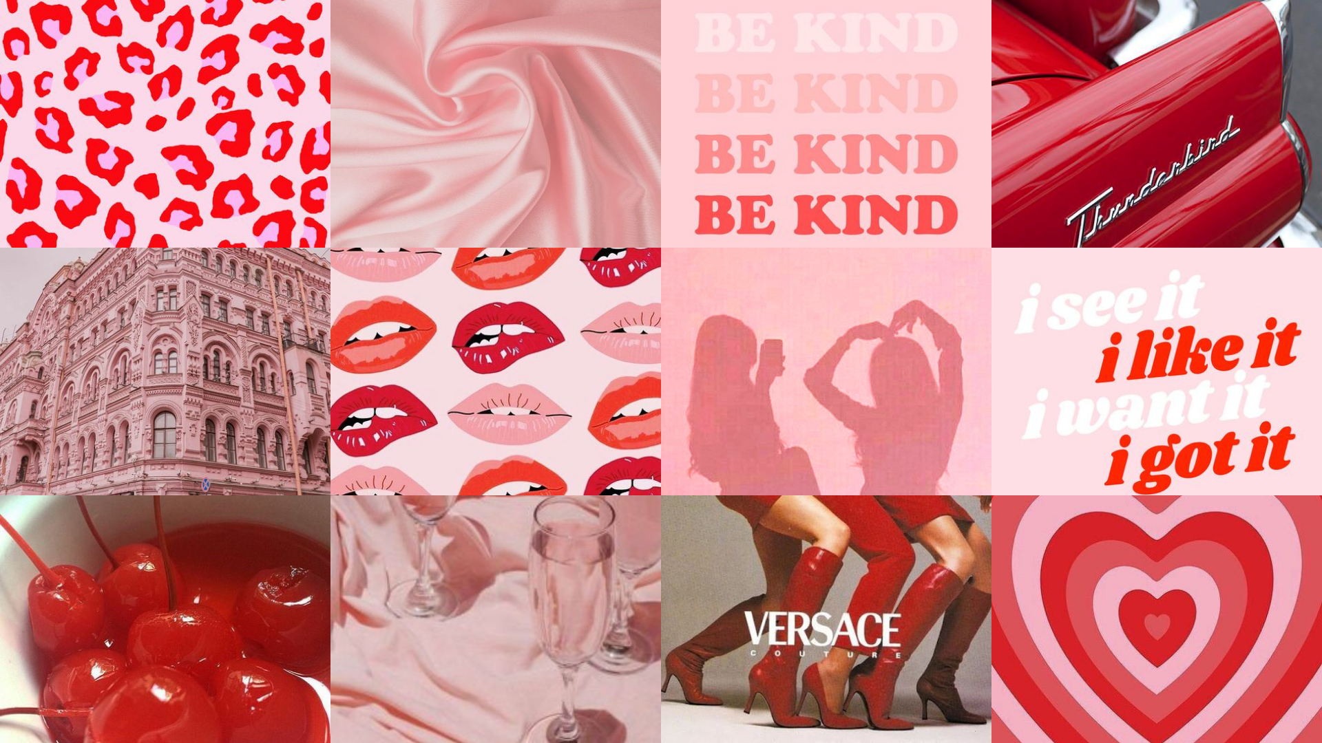 valentines day grid collage. Cute background for iphone, Cute laptop wallpaper, Mac background