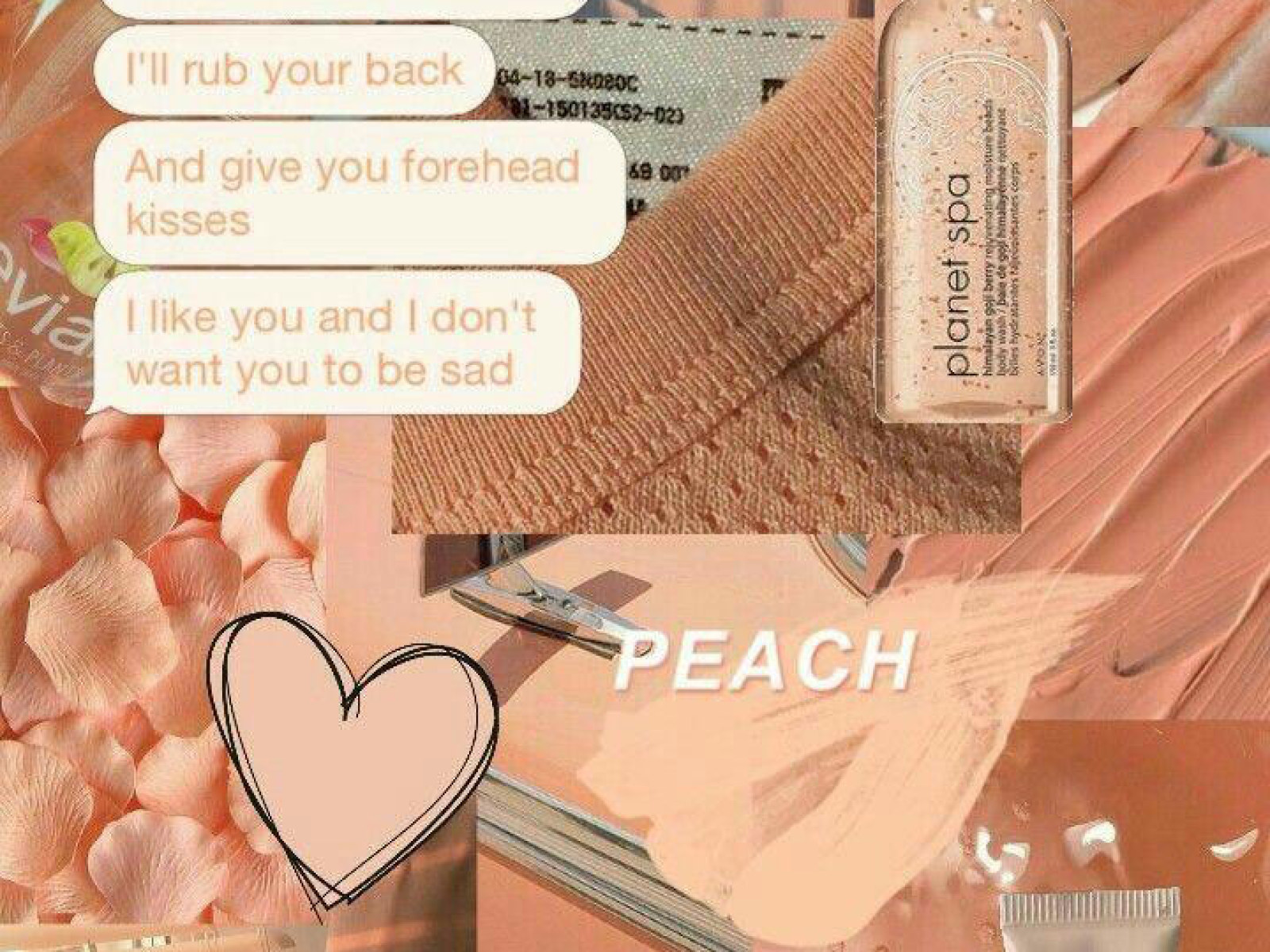 Peach Aesthetic Collage • Wallpaper For You