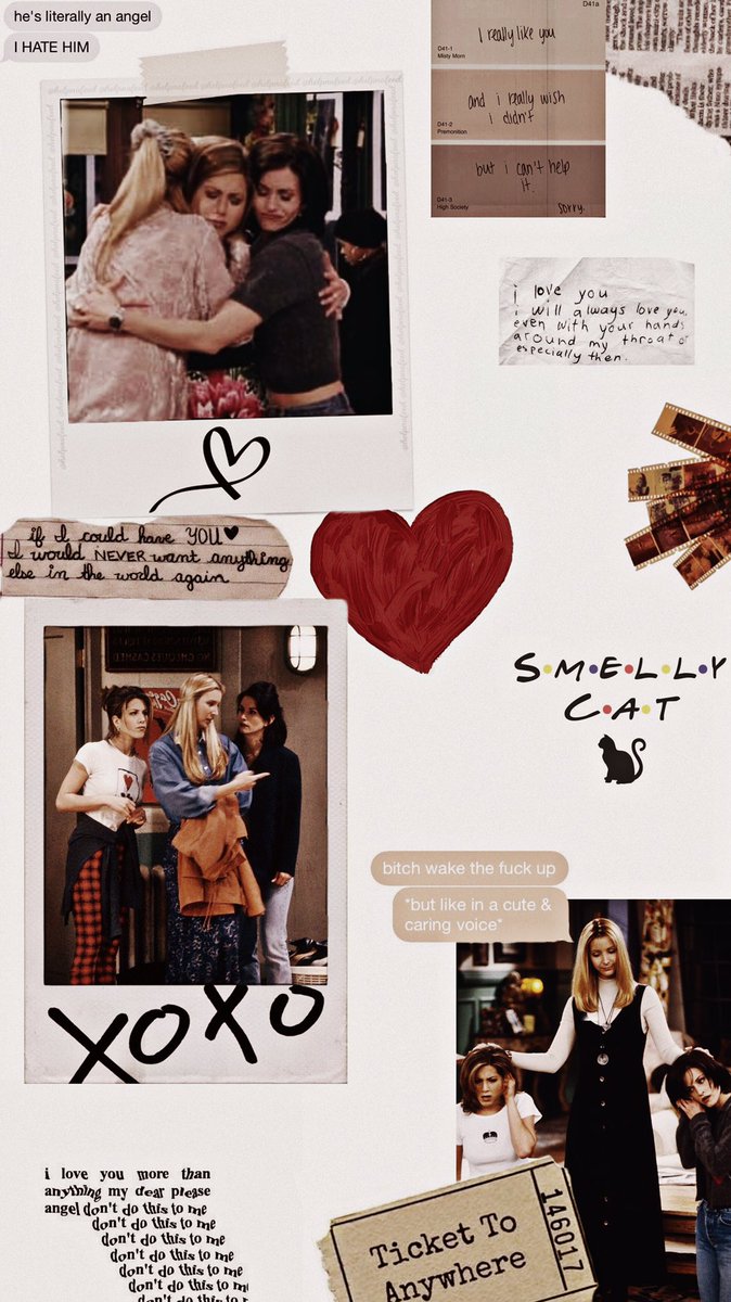 friends tv show wallpaper, photograph, photography, font, collage, art, valentine's day