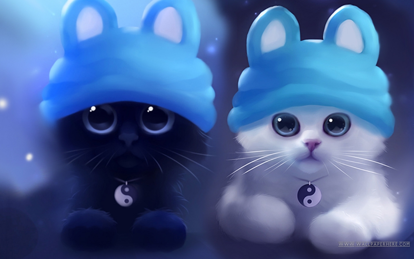 Cute Winter Cats Wallpaper