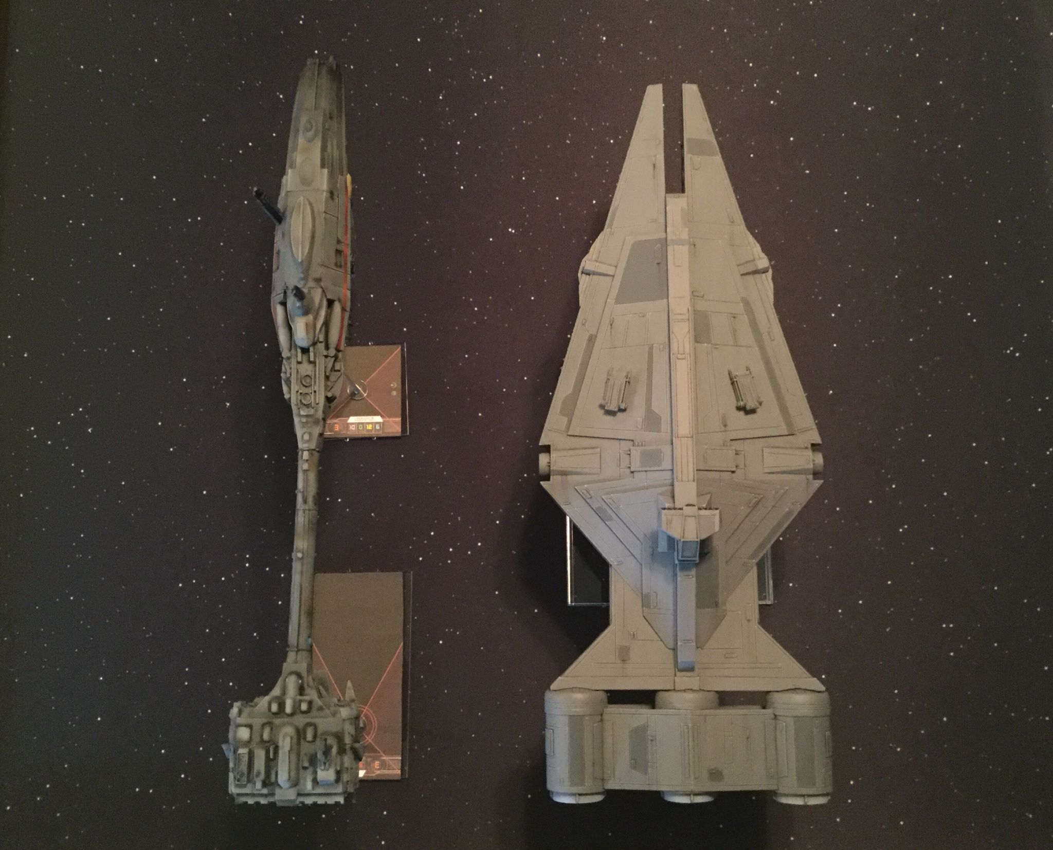 Arquitens Class Imperial Light Cruiser And A Nebulon B Frigate. Star Wars Art, Star Wars, X Wing Miniatures