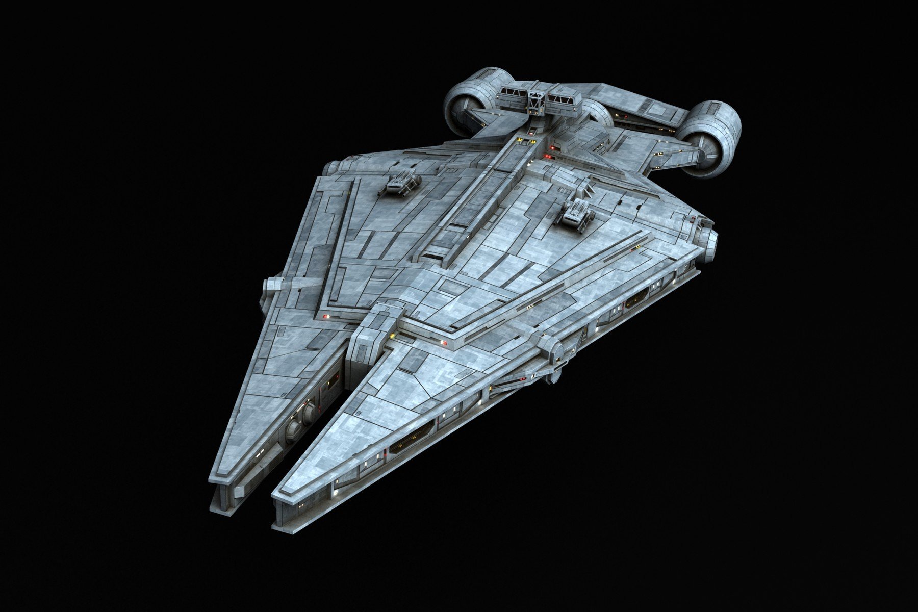 Star Wars Arquitens Class Light Cruiser 3D Model