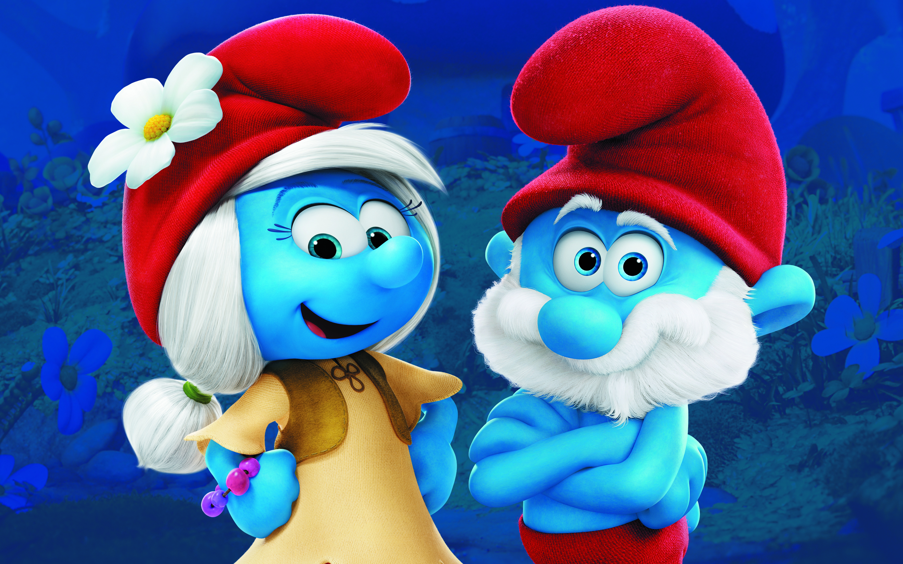 Download wallpapers Smurfs, The Lost Village, 2017, Smurfs 3, 4k, character...