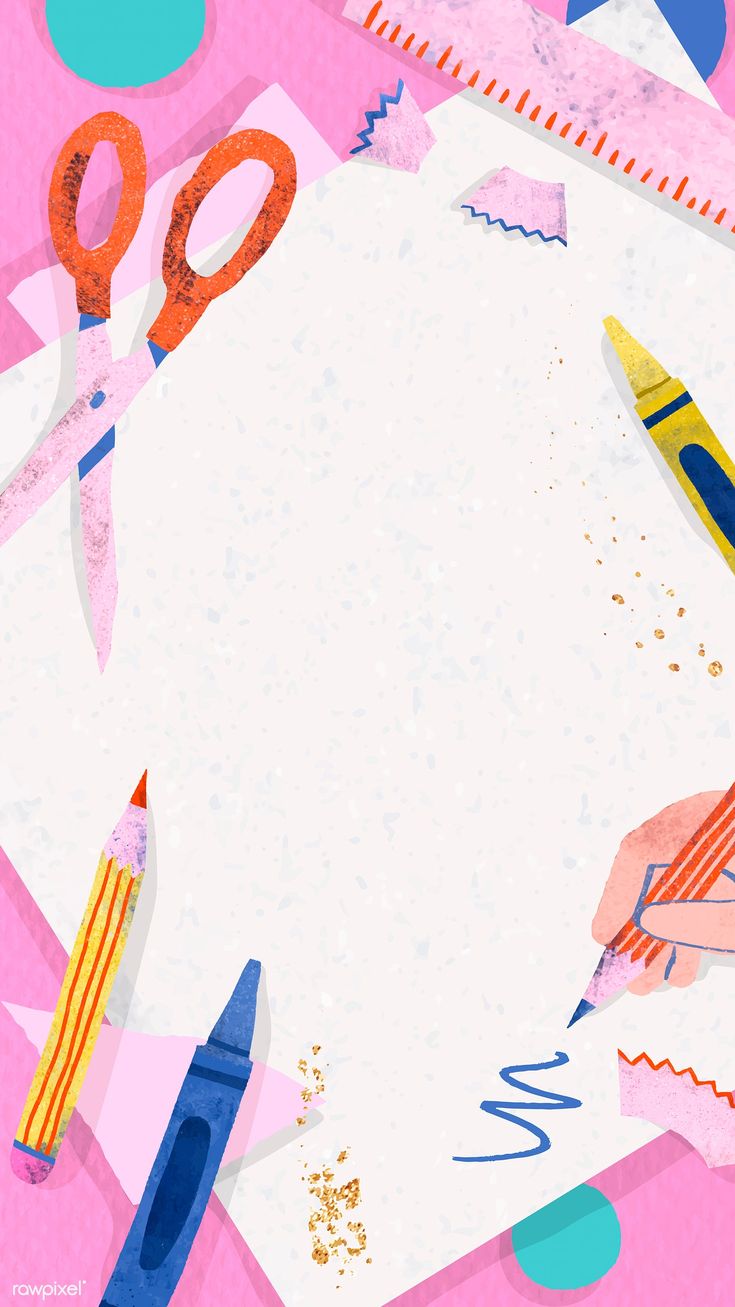 Blank pink back to school mobile phone wallpaper vector. premium image by rawpixel.. Back to school wallpaper, Back to school art, Back to school crafts for kids