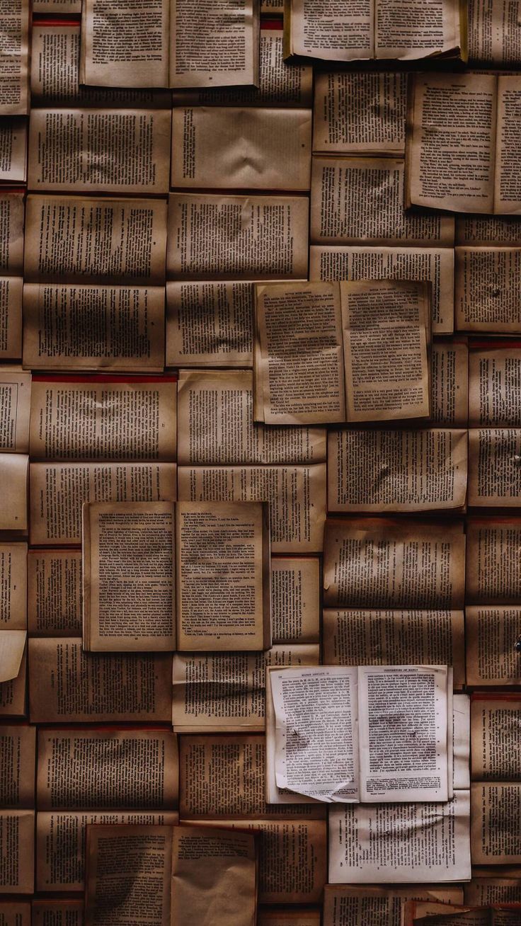 DUSTY BOOKS. Book wallpaper, Wallpaper vintage, Beautiful wallpaper
