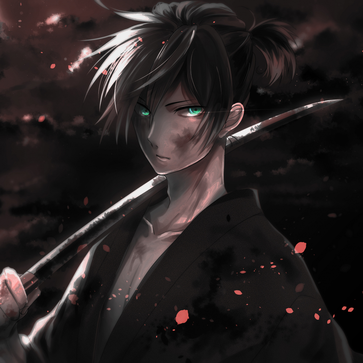 Wallpaper warrior, yato, noragami, dark, anime boy desktop wallpaper, HD image, picture, background, 6e6a4d