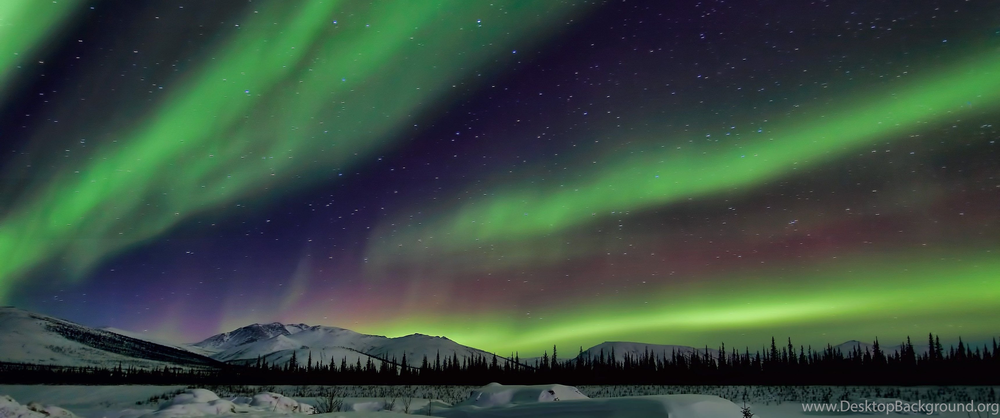 Northern Lights Sky Night Winter Star Wallpaper Desktop Background