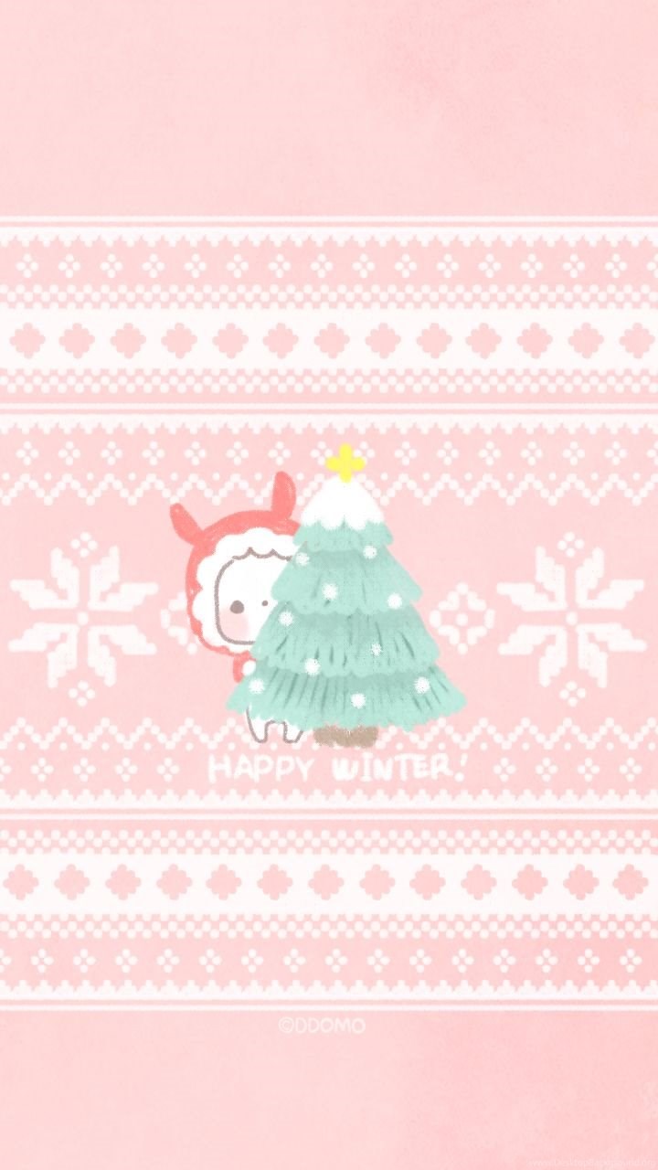 Winter iPhone Wallpaper Cartoon Art. Tap To See More Korean. Desktop Background