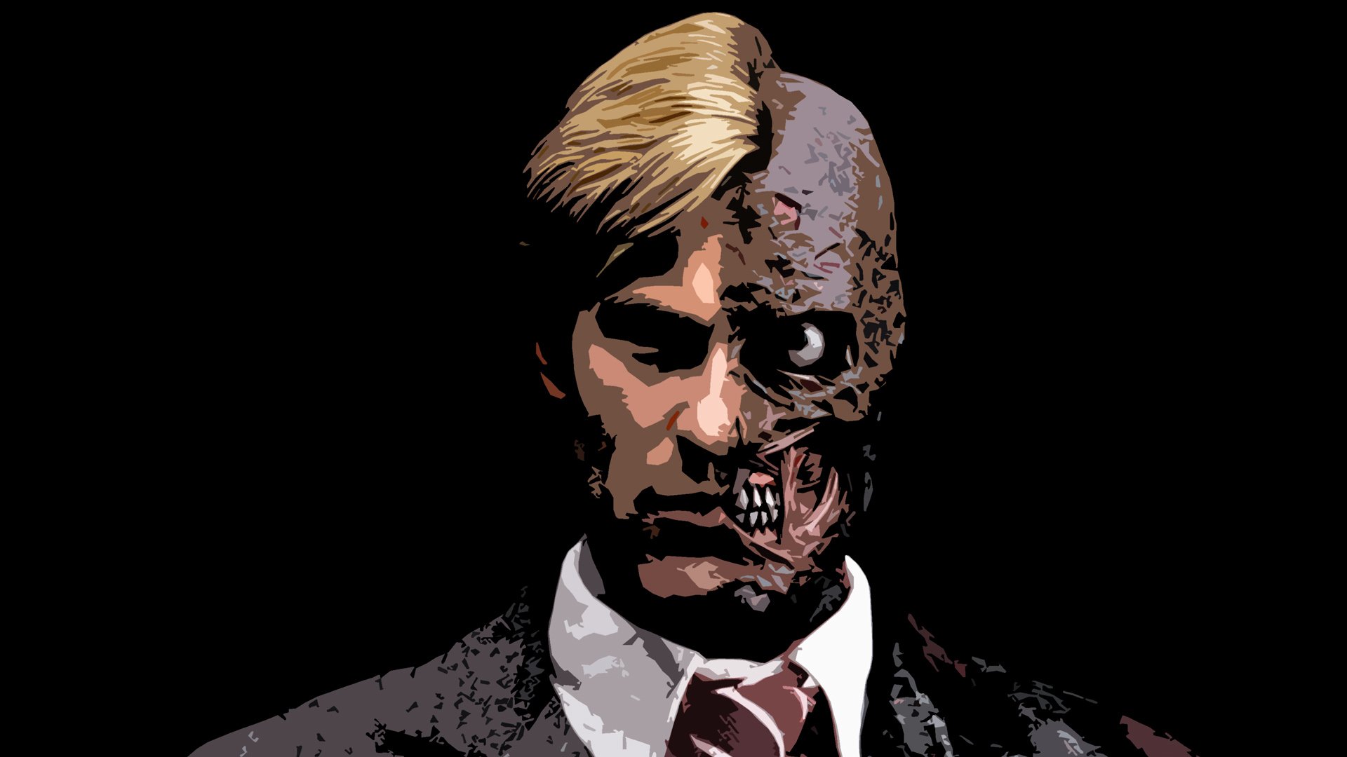 two face dark knight face