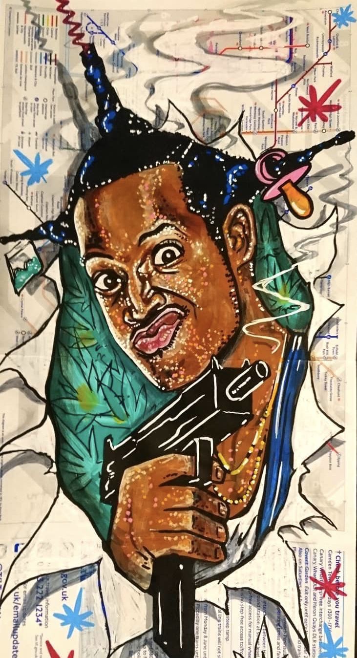 Don't be a menace Loc Dog. Hip hop artwork, Urban artwork, Black art picture