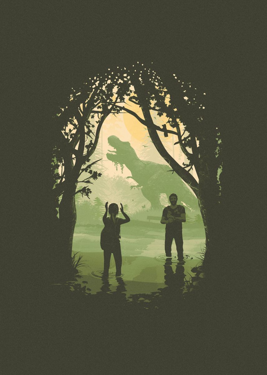 Ellies Dinosaur ' Poster. art print by Brandon Meier. Displate. The last of us, Poster prints, The last of us2