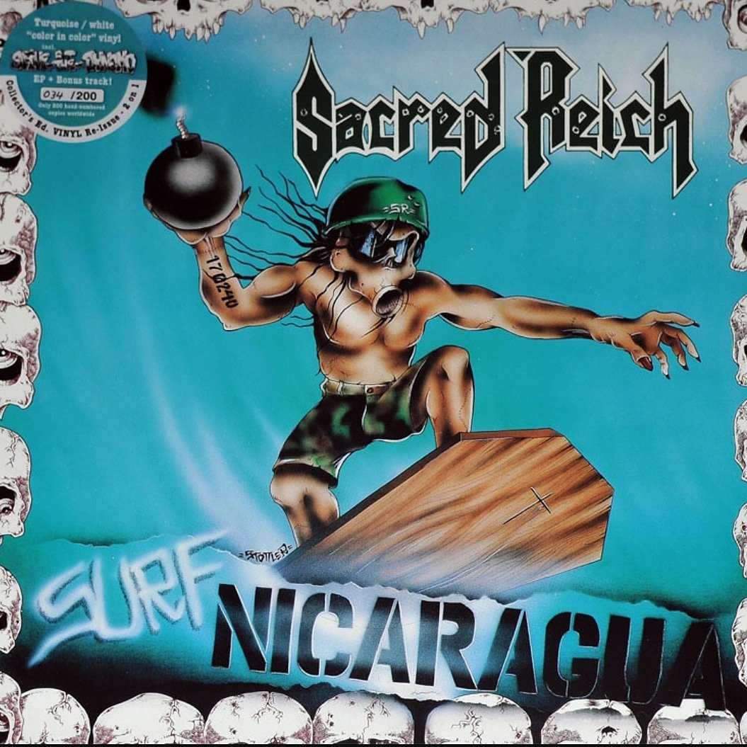 Sacred Reich Nicaragua turns 29 years old today. Released October 4, 1988. #sacredreich #surfnicaragua #onenation #warpigs #thrashmetal