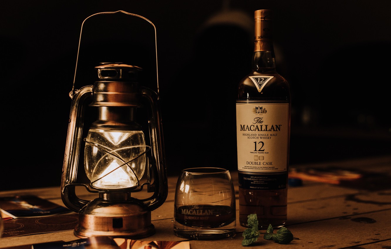 Wallpaper glass, bottle, alcohol, lantern, whiskey image for desktop, section еда
