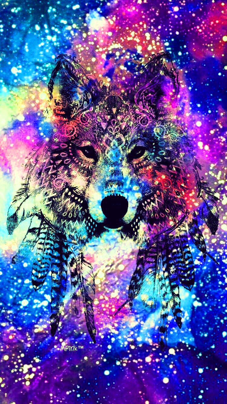 Colorful Wolf Wallpaper Free HD Wallpaper