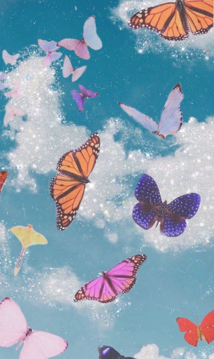 Drawing Butterfly And Flowers _ Drawing Butterfly. Butterfly wallpaper iphone, Cute wallpaper background, Butterfly wallpaper