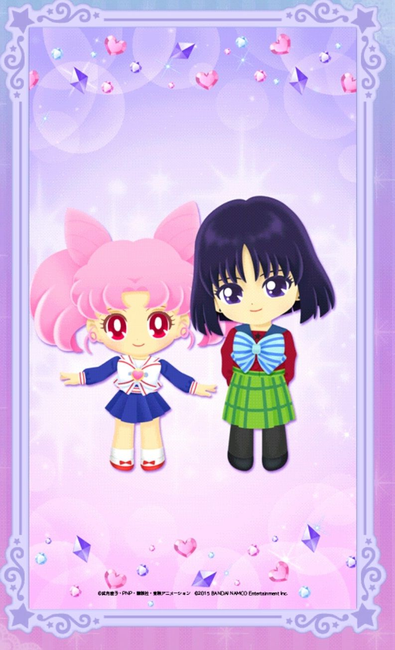 Chibiusa & Hotaru Wallpaper smart phone by Sailor moon drops. Sailor moon wallpaper, Sailor moon drops, Sailor mini moon