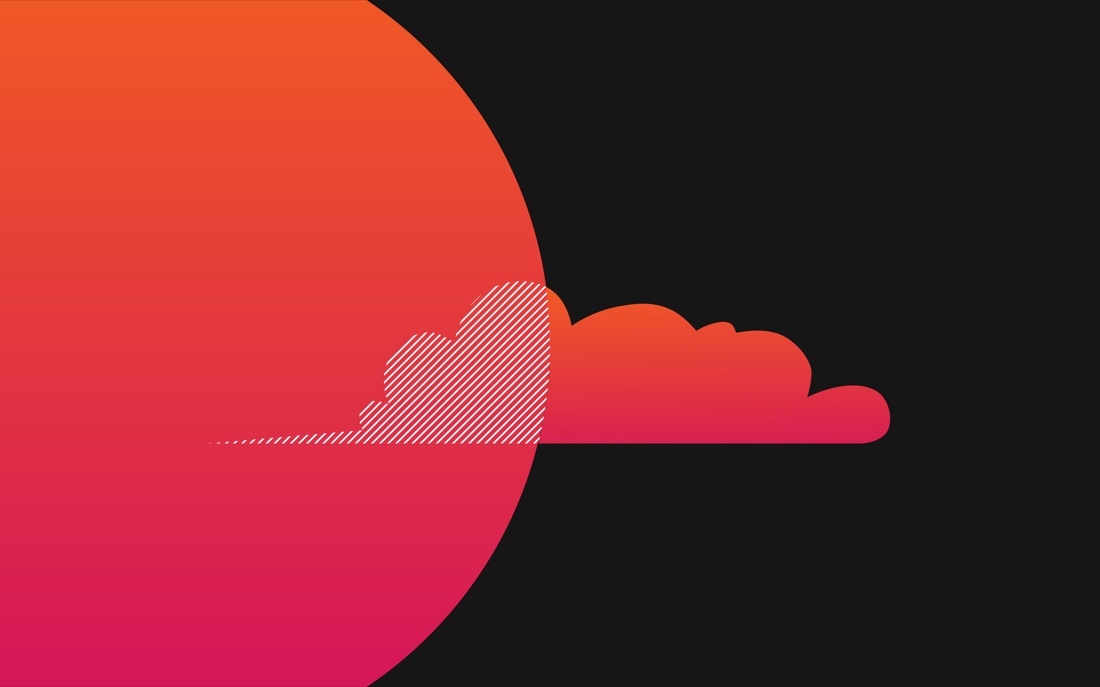 Pink Cloud, 4k, Minimal, Gray Background, Abstract Backgrouns HD Wallpaper