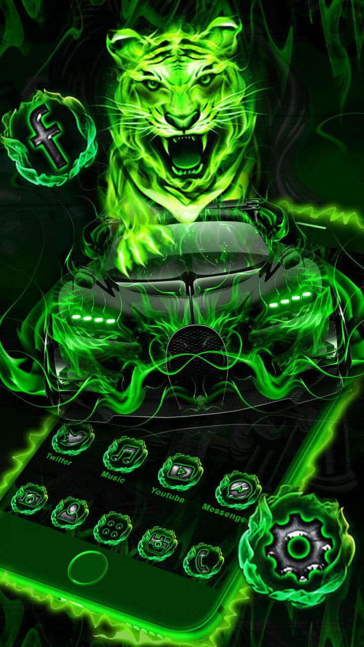 Fire, Tiger, Car Themes, Live Wallpaper for Android