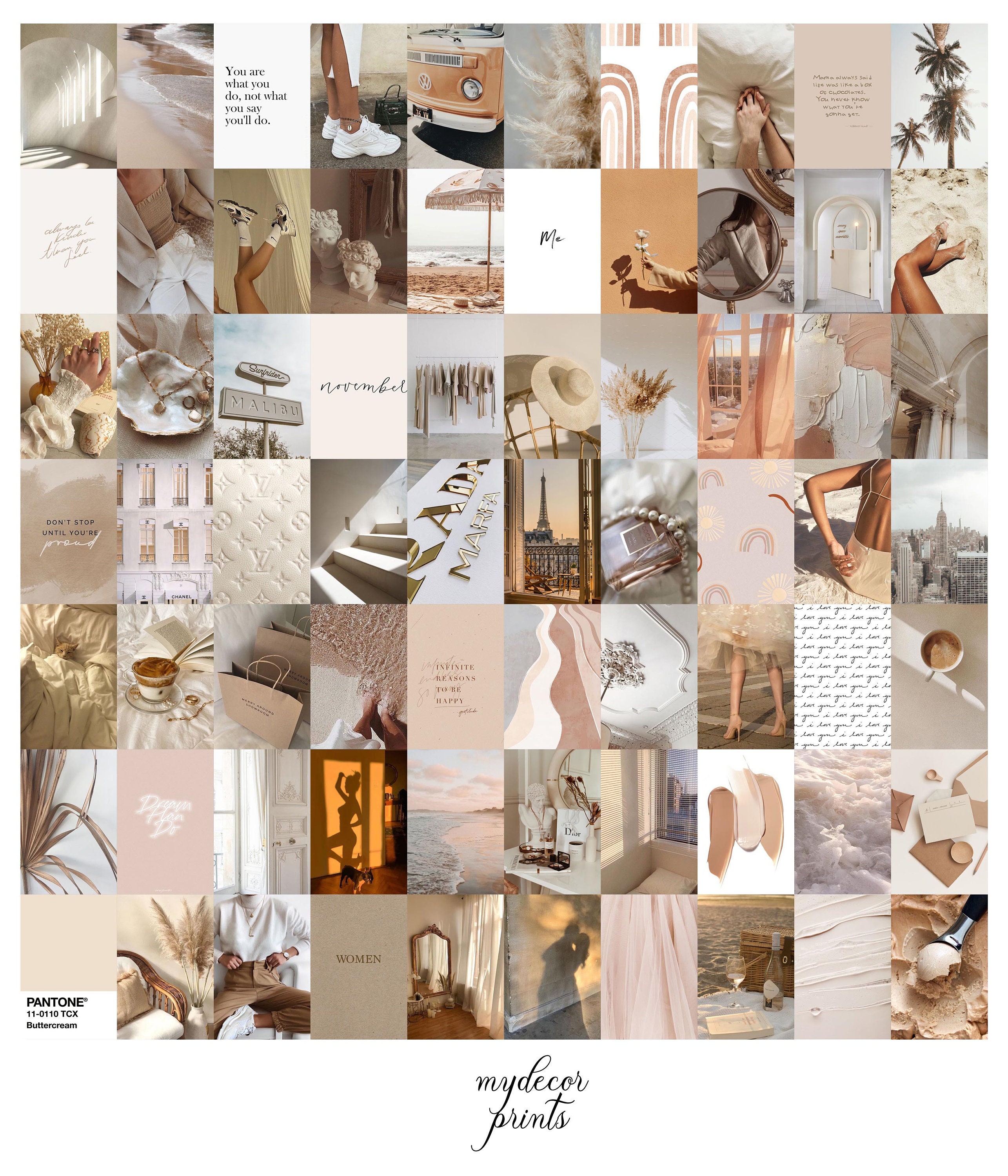 Boujee Boho Aesthetic Wall Collage Kit digital Download