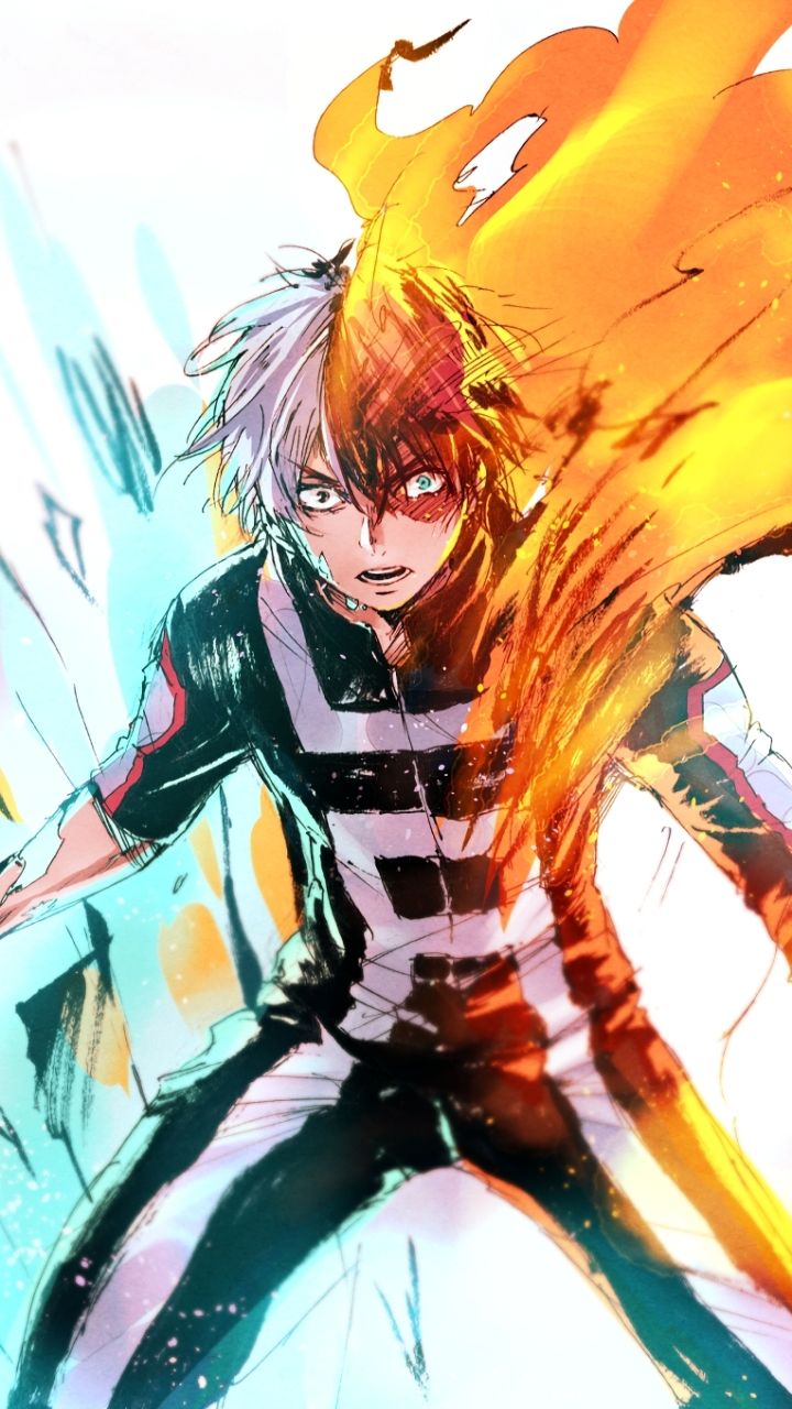 Anime My Hero Academia Shouto Todoroki (720x1280) Mobile Wallpaper. Anime, My hero academia, Hero wallpaper