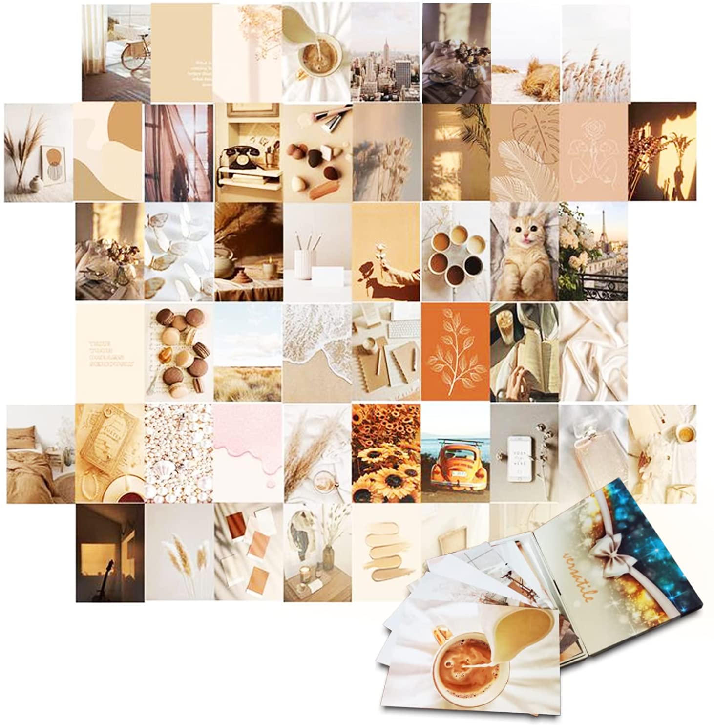 Buy ULODIMI Aesthetic Wall Collage Kit 50PCS 4x6 inch Beige Beach Boho Aesthetic Picture Photo Aesthetic Room Decor for Teen Girls Online in Japan. B0948L13YH