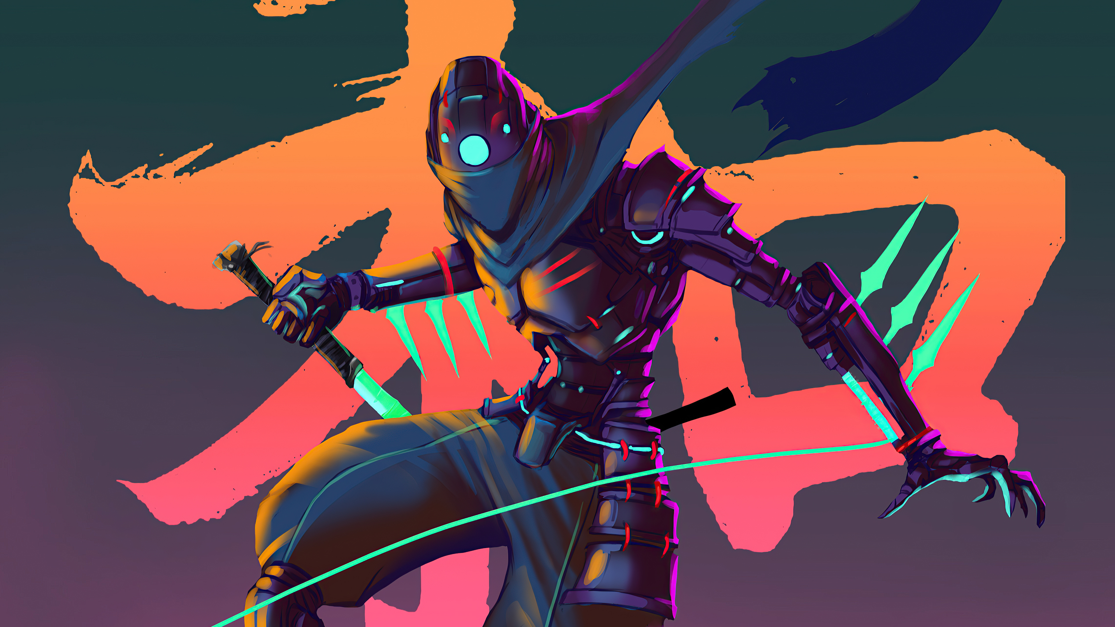 Cyber Ninja Variant Retro, HD Artist, 4k Wallpaper, Image, Background, Photo and Picture