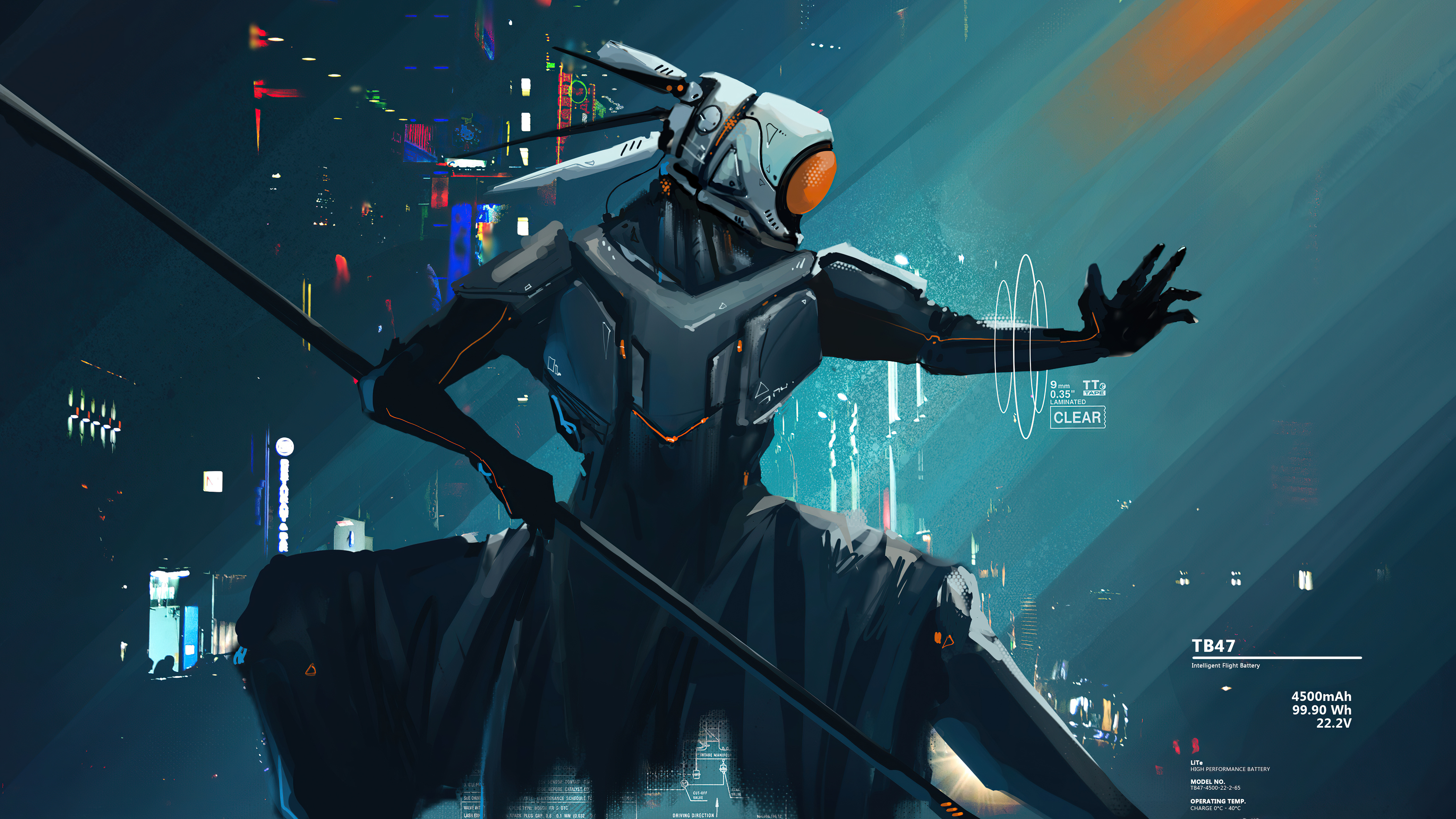 Ninja Cyberpunk Night City HD Wallpaper #830h