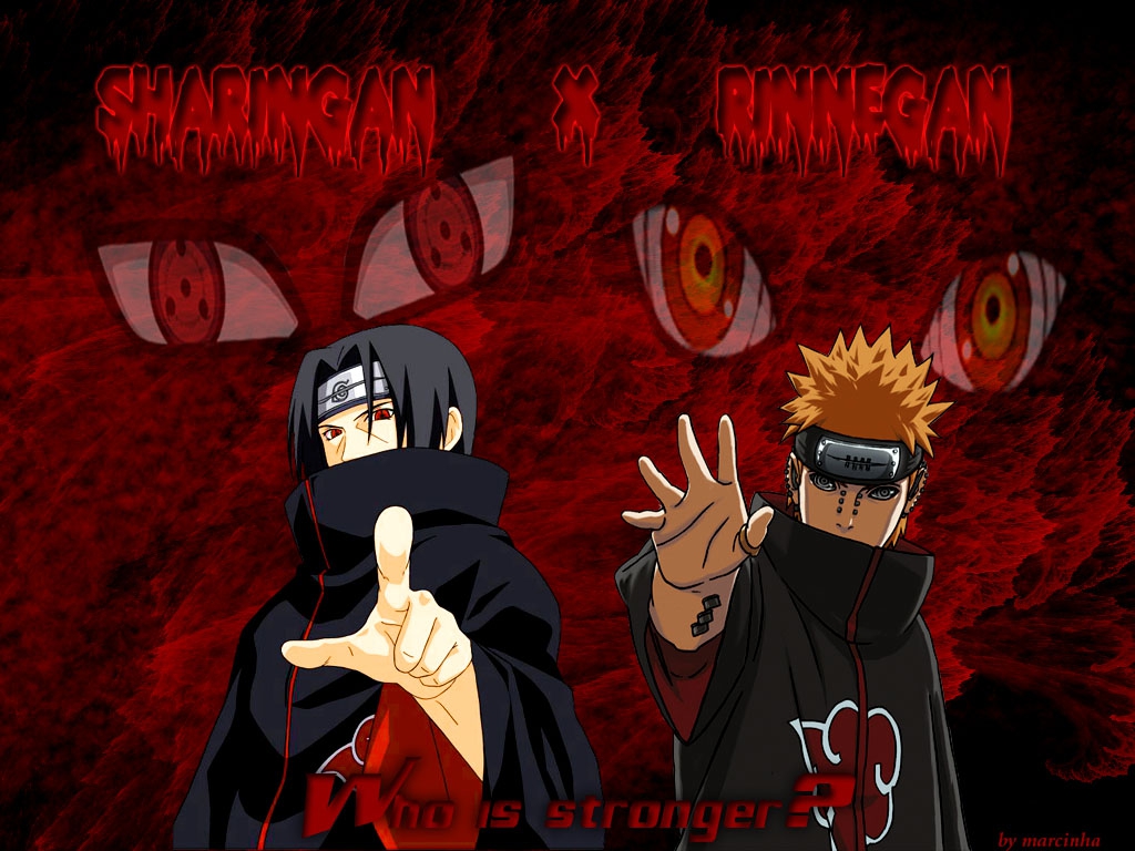 itachi pein sharingan vs rinnegan
