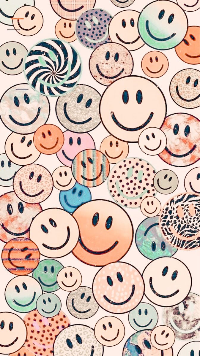 Smiley wallpaper. Retro wallpaper iphone, iPhone wallpaper pattern, Cute smiley face