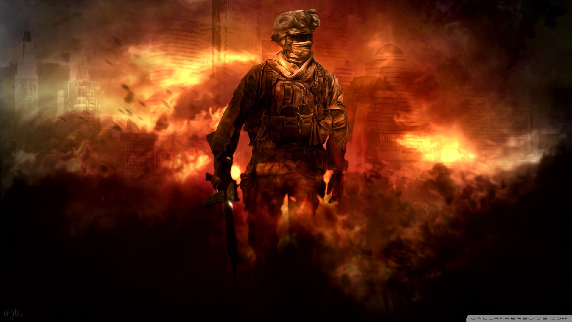 Call of Duty: Modern Warfare 2 - Ghost de perto 4K baixar papel de parede