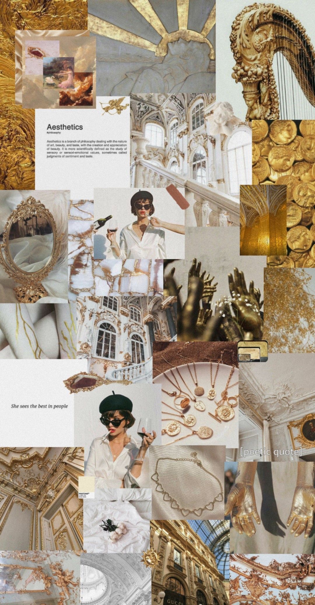 Gold aesthetic wallpaper