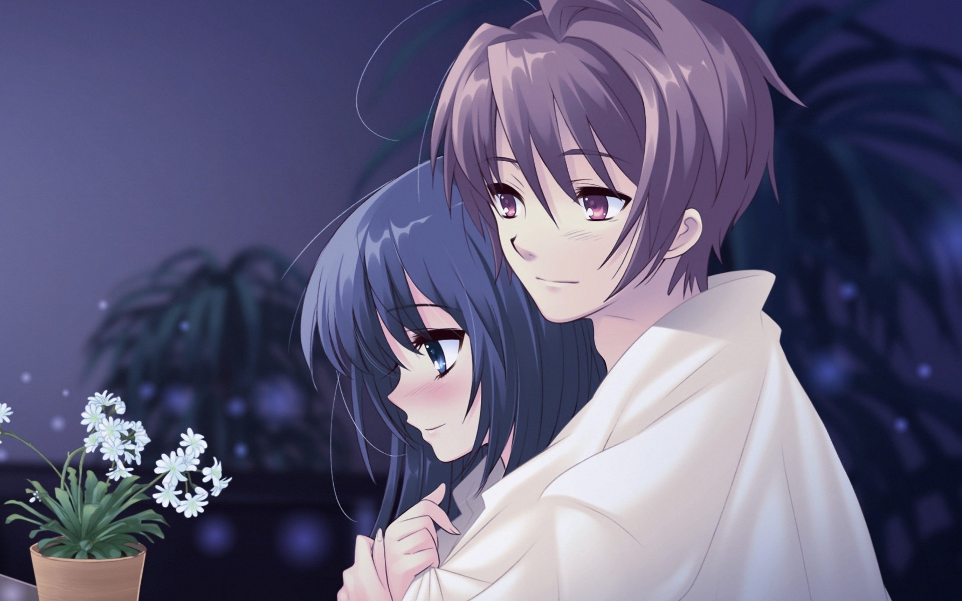 Anime Couple Wallpaper for Widescreen Desktop PC 1920x1080 Full HD
