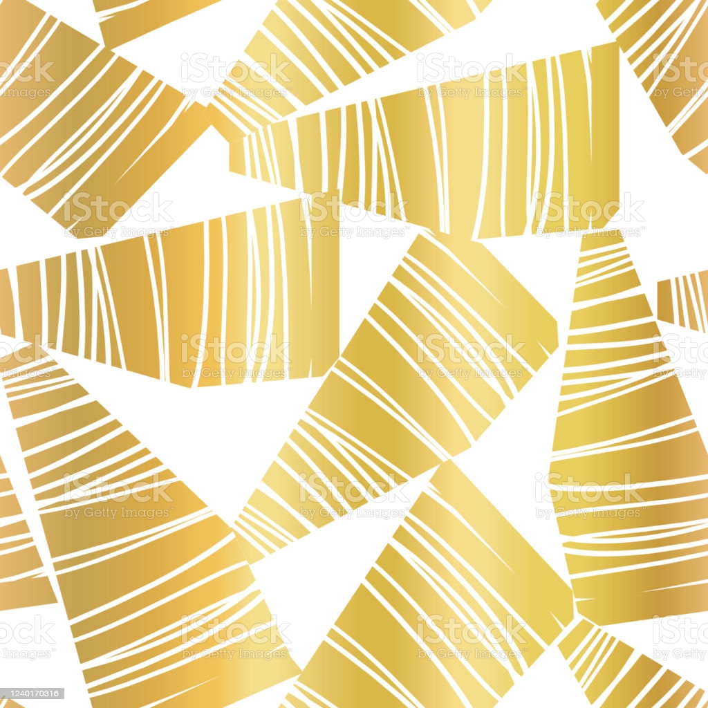 Abstract Golden Collage Seamless Vector Pattern Faux Metallic Gold Foil Contemporary Art Seamless Geometric Background Organic Touching Shapes Abstract Elegant Design For Wrapping Wallpaper Decor Stock Illustration Image Now