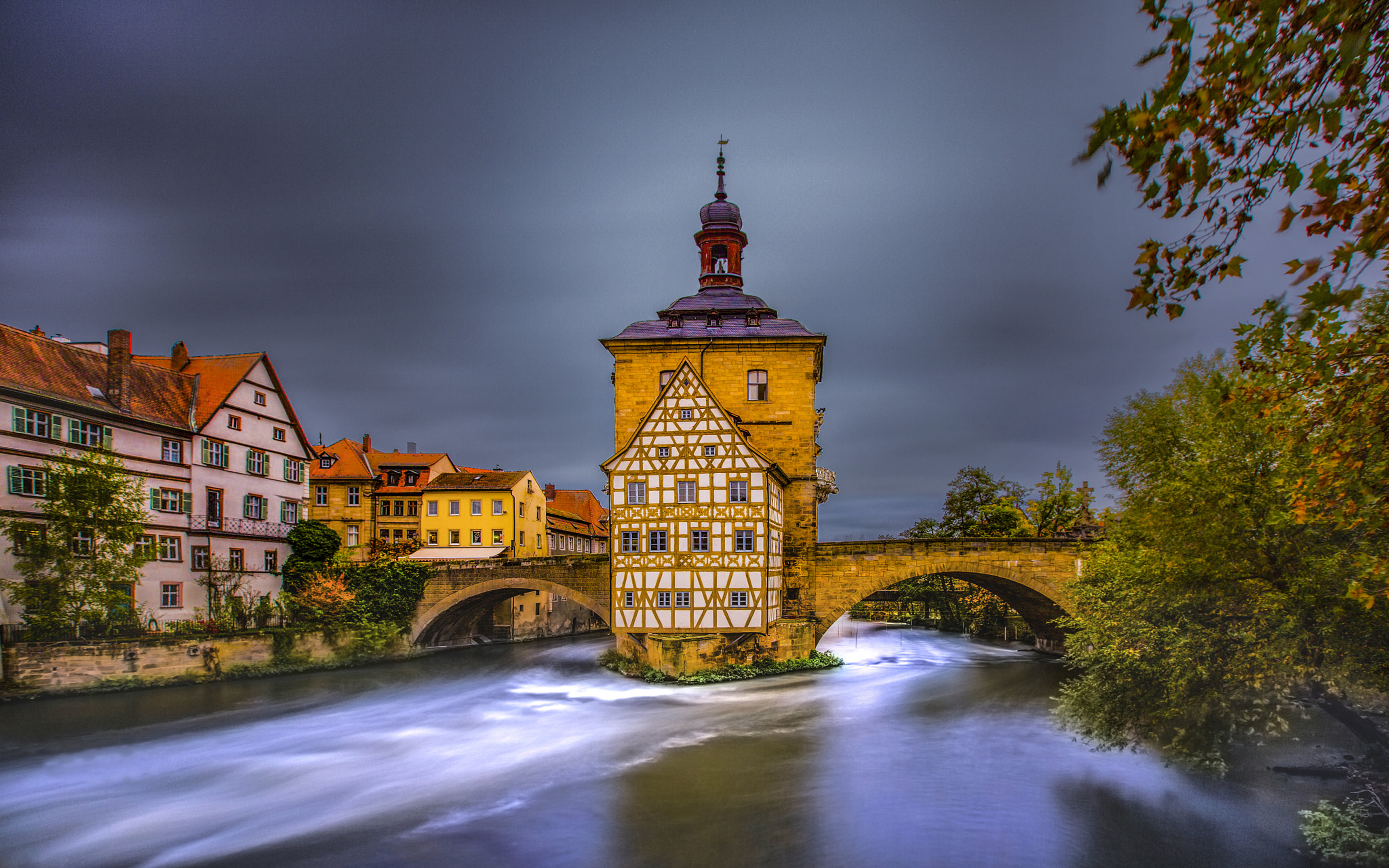 Bamberg Is A City In Northern Bavaria Germany Landscape Photography Desktop HD Wallpaper For Mobile Phones And Computer 3840x2400, Wallpaper13.com