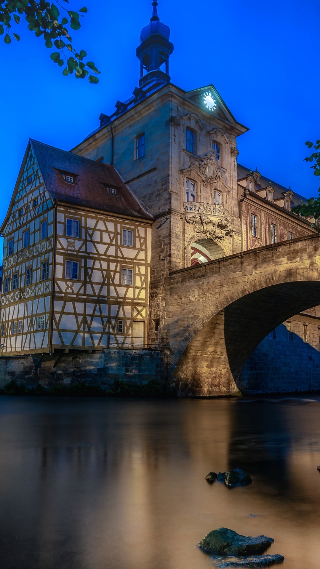 Building Near Bamberg Bavaria Bridge In Germany 4K HD Travel Wallpaper