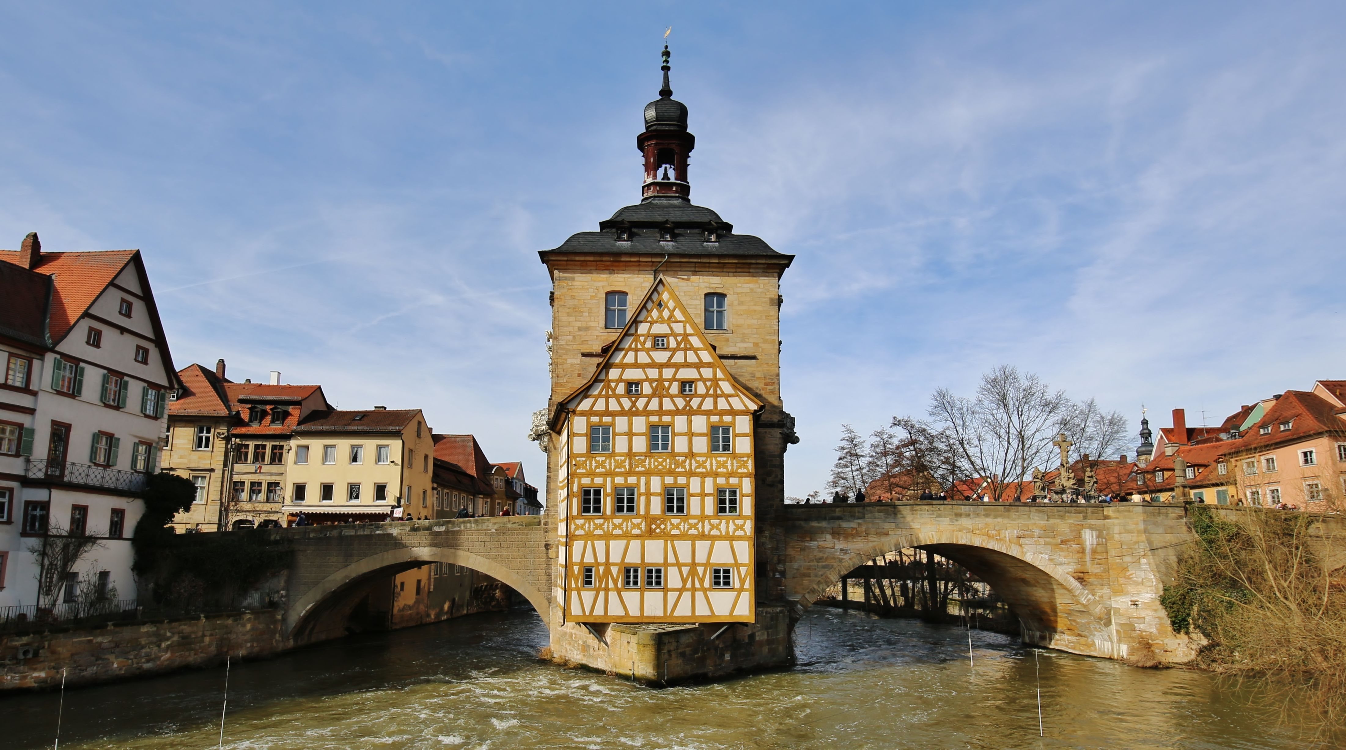 Download wallpaper bamberg, bayern, old town hall, germany for desktop with resolution 4404x2455. High Quality HD picture wallpaper