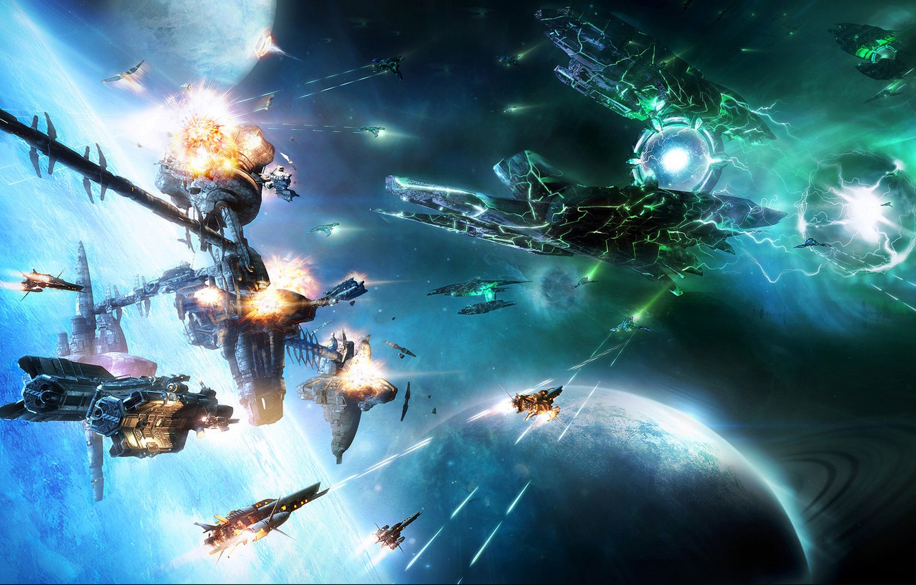 Wallpaper planet, the battle, flash, Invasion image for desktop, section фантастика