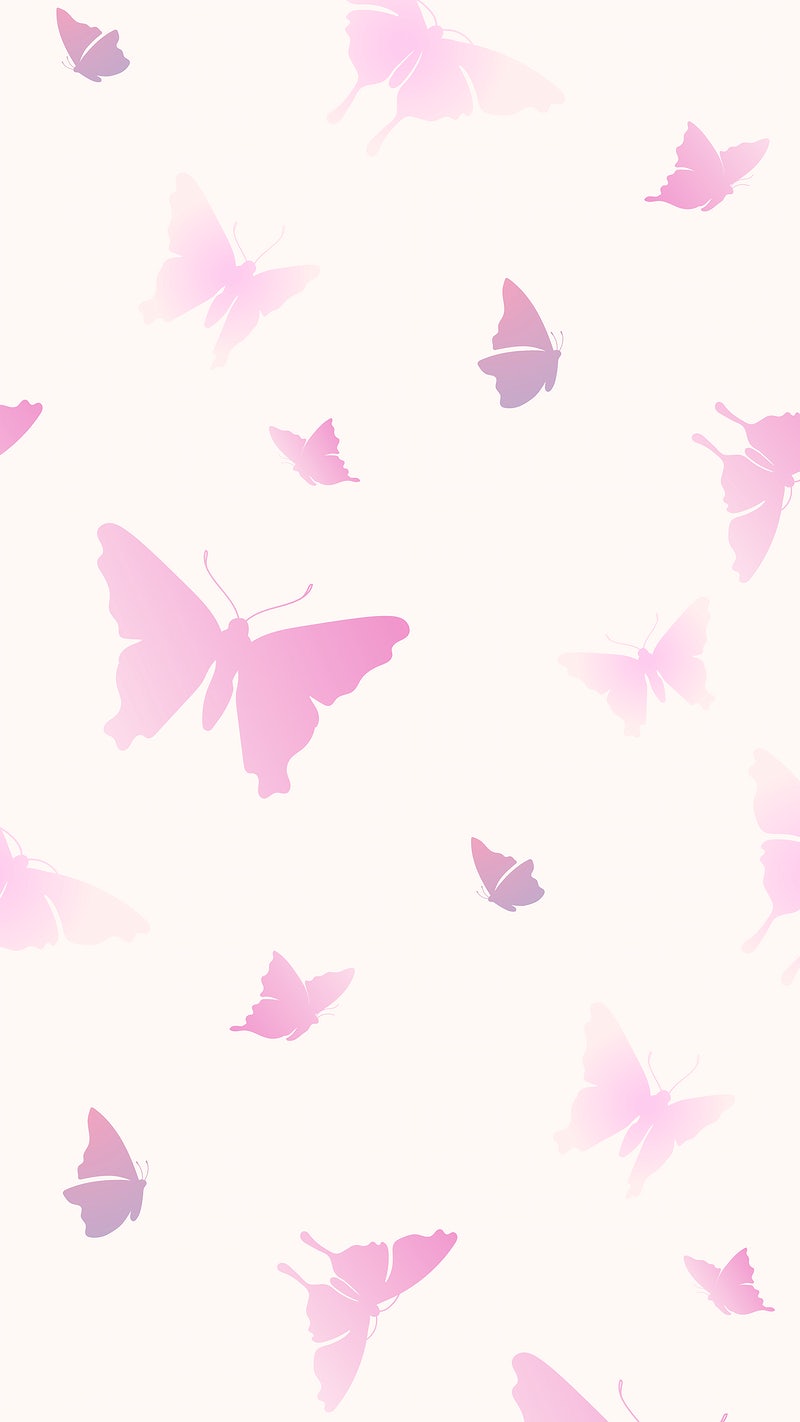 Butterfly desktop wallpaper, pink beautiful