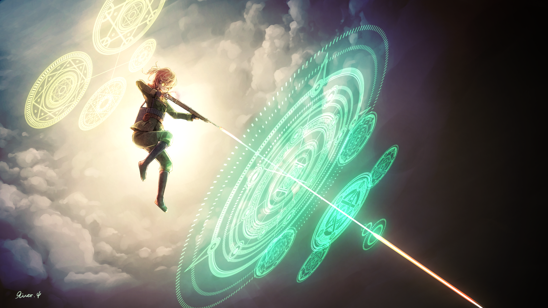 Anime Youjo Senki Tanya Degurechaff Wallpaper. Tanya the evil, Fantasy concept art, Magic circle