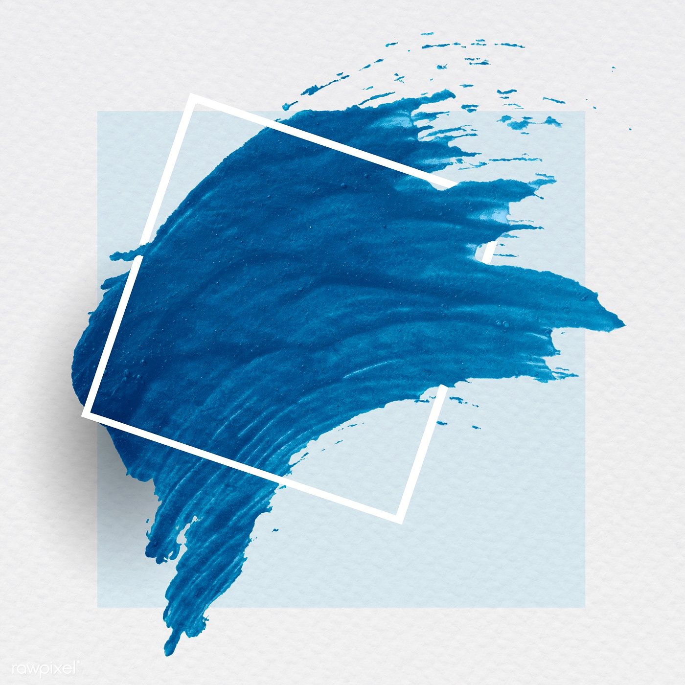 Blue brush stroke banner vector. free image. Brush strokes, Banner vector, Paint vector