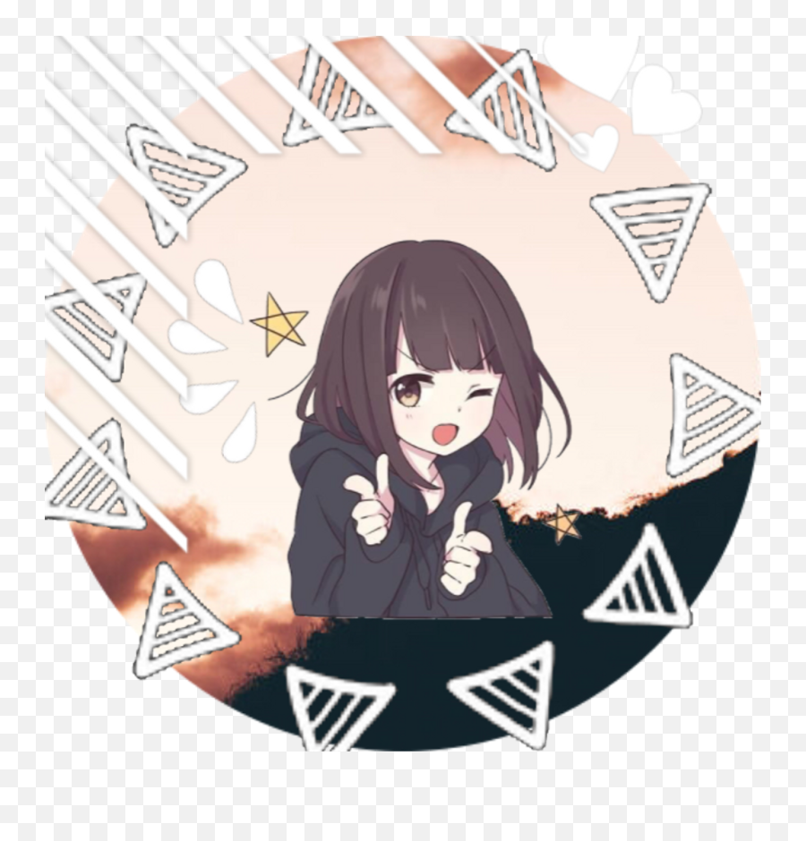 Pfp Anime Girl Kawaii Brunette White Pfp Png, Cool Background Png transparent png image
